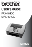 Brother FAX-1840C User`s guide