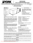 York SUNLINE 2000 D7CG 060 Operating instructions