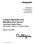 Culligan Medallist Plus Series Specifications