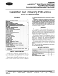 Carrier AQUAZONE 50QE900-250FS Operating instructions