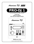 American DJ PRO-DJ1 User manual