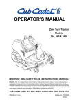 Cub Cadet 365L Operator`s manual