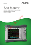 Anritsu Site Master S332D User guide