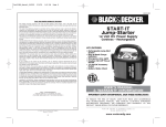Black & Decker 300 AMP JUMP-STARTER/INFLATOR User`s manual