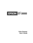 Epson GT-30000 User`s guide