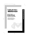 Wavetek FG2C Operator`s manual