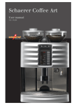 Schaerer Coffee art User manual
