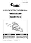 RedMax G3800AVS Specifications