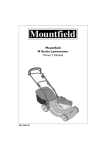 Mountfield M Series Owner`s manual