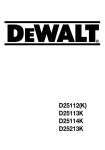 DeWalt D25113K Technical data