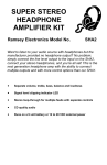 Ramsey Electronics SHA2 Instruction manual