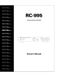 Rotel RB-991 Owner`s manual