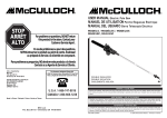 McCulloch MS1015P User manual