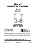 Clarke OBS-18DC HDTR Operator`s manual