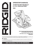 RIDGID MaxSelect R885 Operator`s manual