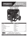 Briggs & Stratton XL4000 Owner`s manual