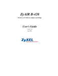 ZyXEL Communications ZyAIR B-420 User`s guide