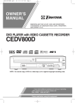 Emerson CEDV800D Owner`s manual