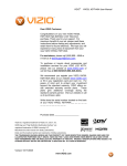 Vizio VW32LHDTV40A User manual