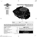 Briggs & Stratton 460000 Operating instructions