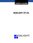 BOXLIGHT CP-33t User`s guide