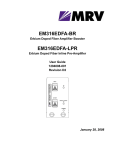 MRV Communications EM316EDFA-LPR User guide