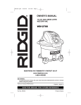 RIDGID WD12780 Owner`s manual
