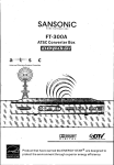 Sansonic FT-300A Operating instructions