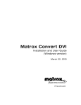 Matrox Convert DVI User guide