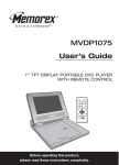 Memorex MVDP1075 User`s guide