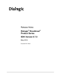 Release Notes Dialogic Brooktrout Product Series SDK Version 6.7.0