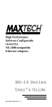 MaxTech NX-16 User`s guide