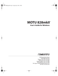 MOTU 828 User`s guide