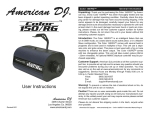 American DJ Color 150/RG Instruction manual