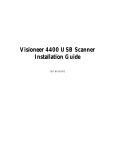 Visioneer 4400 Installation guide