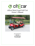 citEcar Street Legal Golf Cart Owner`s manual