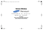 Samsung Renown User manual