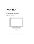 Apex Digital CoIor TV Operating instructions