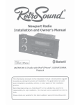RetroSound Newport Radio Owner`s manual