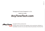 AnyTone Dual Band FM Transceiver User`s manual