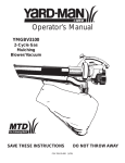 Yard-Man YMGBV3100 Operator`s manual
