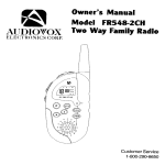 Audiovox FR548-2CH Owner`s manual