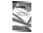 Coustic & 480QE Owner`s manual