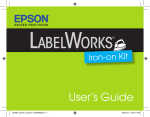 Epson LabelWorks Iron-on Kit User`s guide