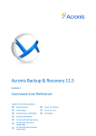 ACRONIS BACKUP RECOVERY 10 ADVANCED SERVER - COMMAND LINE User guide