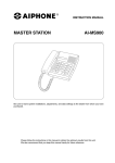 Aiphone MASTER STATION AI-MS900 Instruction manual