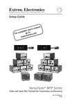 Extron electronics VERSATOOLS MTP Setup guide