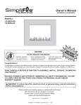 SimpliFire SF-WM36-WH Owner`s manual