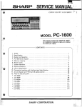 Sharp CE-1600P Service manual
