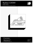 Motorola RADIUS GM300 Programming instructions